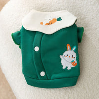 Dog Carrot Rabbit Lapel Sweater Thin Clothes