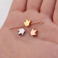 Crown Small Hole Bead Stainless Steel Mirror DIY Loose Beads