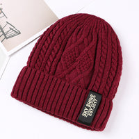 Double layer Plush knitted hat