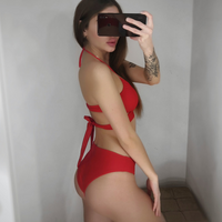Split strap swimsuit