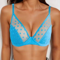 Women's Lingerie, Polka Dot Style, Blue