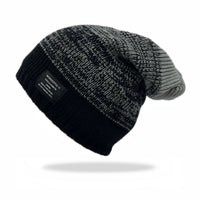 Mixed Color Plus Fluff Knitted Hat Unisex