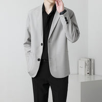 Summer Drapey Black Blazer For Men