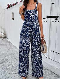Women's Loose All-match Casual Printed Jumpsuit