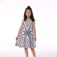 3D Rainbow Print Girls' Dress Nightdress
