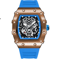 Mens Casual Sport Hollow Barrel-Shaped Quartz Watch