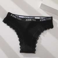 Fashionable Ladies Briefs High Slit Lace Panties Cotton