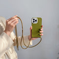 Solid Color Lanyard Crossbody Soft Shell