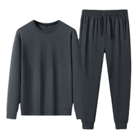 Tencel Roman Sports Leisure Men's Spring And Autumn Sweatshirt And Sweatpants Two-piece Suit