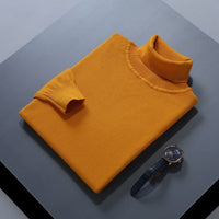High Lapel Sweater Solid Color Casual