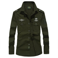 Men's Cotton Long Sleeve Shirt Plus Size Casual