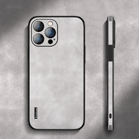 Sheepskin Mobile Phone Case With Lens Film