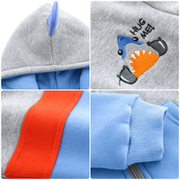 Children's Cotton Padded Hooded Zipper Jacket