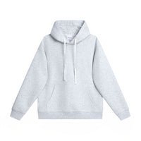 Simple Cotton Composite Drop-shoulder Hooded Sweater
