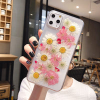 Epoxy Glitter Real Flower Protective Cover