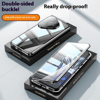 Magnetic King Phone Case Double-sided Glass Metal Drop Protection