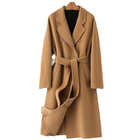 Extended Over-the-knee Double-sided Woolen Coat Women's Coat