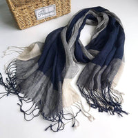 Cotton And Linen Scarf Women's Artistic Shawl Long Four Seasons Warm
