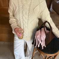 Casual Simple Wool Long Sleeve Women's Sweater