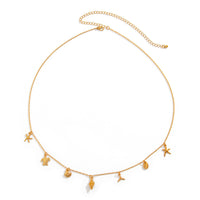 Resort-style Starfish And Scallop Shell Chain Waist Belt