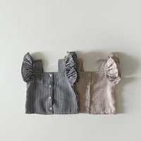 Simple Girl's Short-sleeved Suit With Fungus