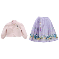 Girls' Horse-face Skirt Hanfu Two-piece Suit