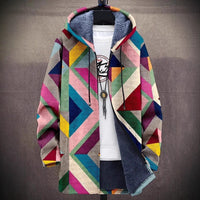 Fashionable Digital Printed Fleece Men's Jacket