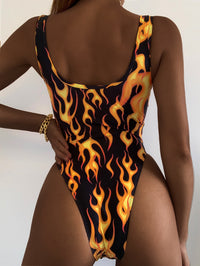 Swimsuit Women's Sexy Soft Bag Triangle One-piece Printed Bikini Swimsuit Bikini