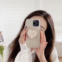 Simple Love Bracket Phone Case Bright Surface