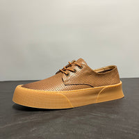Breathable Comfortable Casual Shoes Soft Leather White Shoes