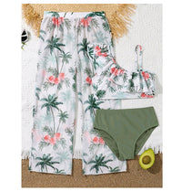 Girls' Flying Gauze Pants Swimsuit Three-piece Suit