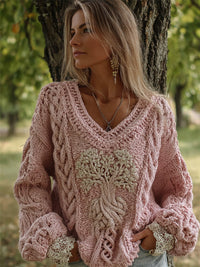 Loose Laid-back Soft Pullover Sweater For Women