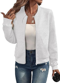 Zipper Pocket Comfort And Casual Women's Long Sleeve Jacket
