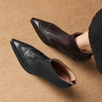 Pointed-toe Slimming Fleece-lined Womens Stiletto Heels With A Back Zipper