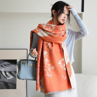 Age-reducing Yellow Cashmere-like Thick Warm Scarf