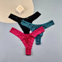 European And American Sexy Lace Mid-waist Thong Ladies Plus Size Shorts