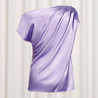 Fashionable Elegant Top Irregular Shoulder Pullover Sleeveless Shirt