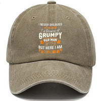 Washed Print Denim Baseball Cap Retro Versatile Soft Top Hat