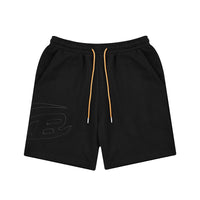Heavy Embroidery Loose Shorts Solid Color Casual