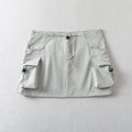 Low Waist Drawstring Elastic Side Workwear With Pocket Skirt