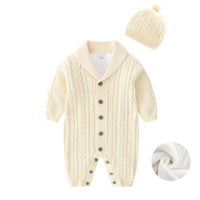 Cotton knit romper jumpsuit