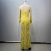 Fashionable Arrival Backless Off-Shoulder Lace Bodycon Dress