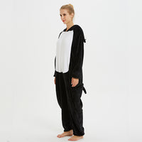Black Husky High-end One-piece Pajamas For Men And Women