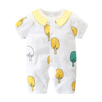 Baby halter thin cotton short sleeve jumpsuit