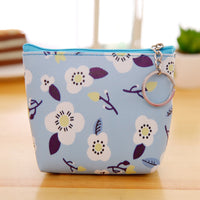 PU Leather Hand Holding Floral Coin Purse