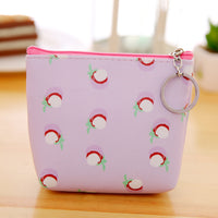 PU Leather Hand Holding Floral Coin Purse