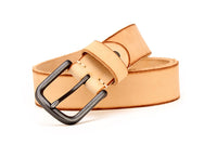 Men's leather pin buckle belt