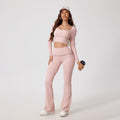 Quick-drying Long-sleeve Yoga And Running Workout Set