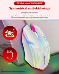 Wired Luminous Mouse Office Home Games USB Desktop Computers And Laptop Universal PlayerUnknown's Battlegrounds