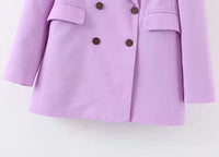Fashion Temperament Wind Double Breasted Suit Jacket Women